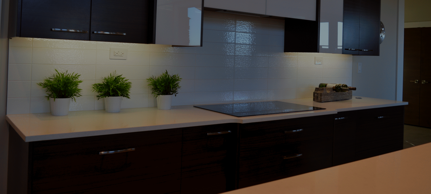 Contemporary kitchen with sleek cabinet pulls