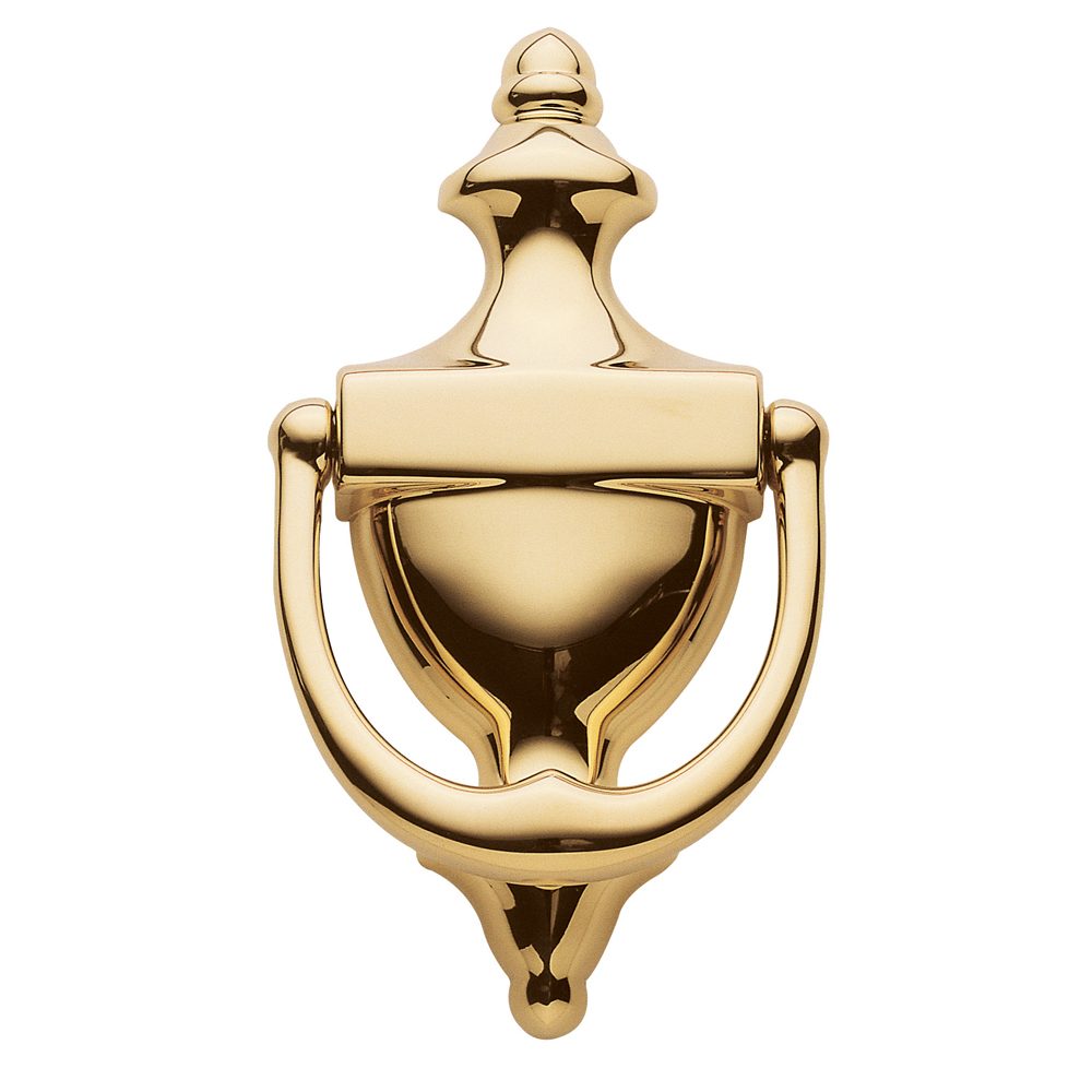 Baldwin polished brass door knocker