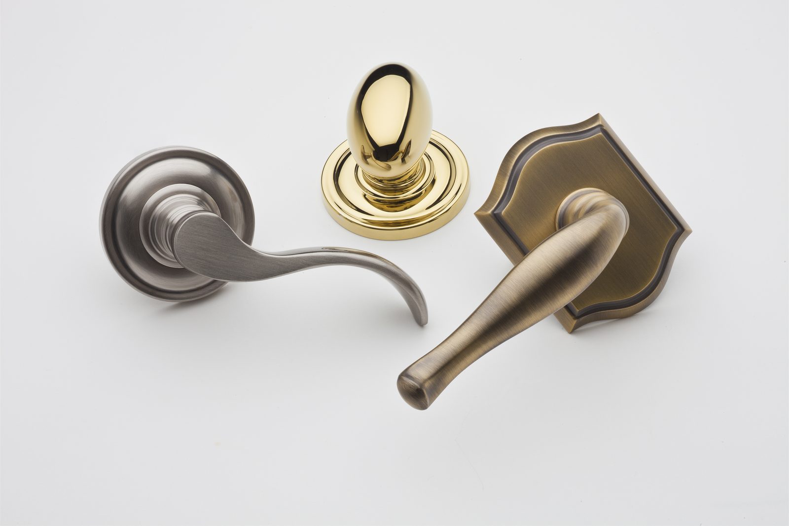 Baldwin traditional lever collection in three finishes